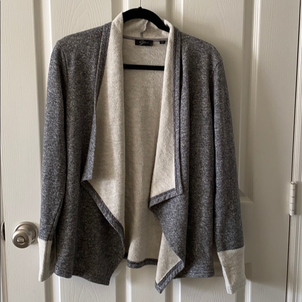 Heather Grey asymmetrical cardigan